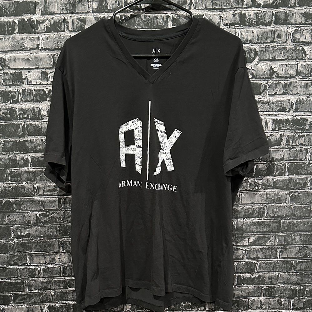 Armani Exchange Black Graphic Tee
